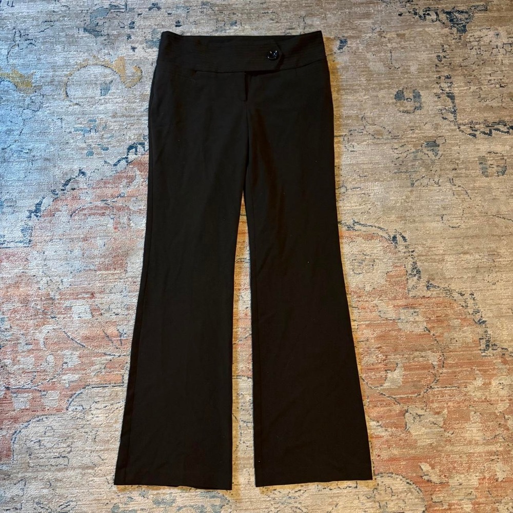 Flirtatious Brown Pinstripe Low Rise Flare Pants Y2K Size 5 Style 1117